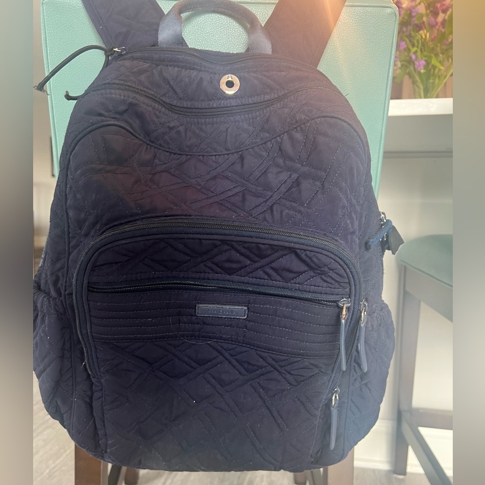 Vera Bradley Navy Blue Campus Backpack